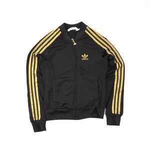 Adidas 2000 vintage women Black and Gold bomber jacket - rare